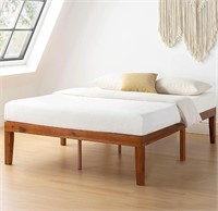 Naturista 16" Wooden Platform Bed-Full, Cherry