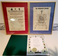 Military Documents Framed