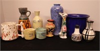 Collection of Misc Ceramic Vases, Cups, Figure