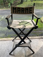 Foldable directors style chair 
Personalized