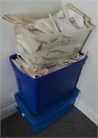(3) totes full of vintage and antique hand