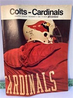 Baltimore Colts vs Cardinals Nov 17 1968 program