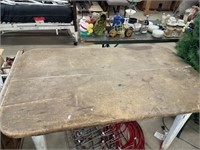 54x32x30 1/2 Wood Table With Drawer