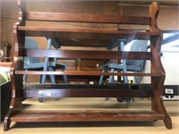 3 TIER MAHOGANY HANGING SHELF