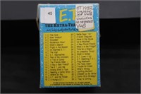 ET (1982) CARD SET VHG INC STICKERS