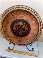 Large decorative metal tray