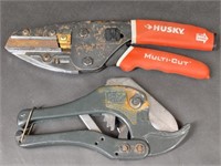 Pipe Ratchet Cutter & Husky Multi-Cut Pliers