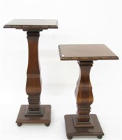 Two Carved Wood Pedestals