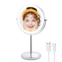 YOUNG&TAYLOR Rechargeable 8''Lighted Makeup Mirror