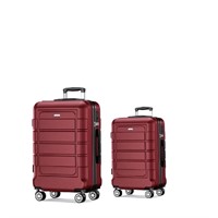 SHOWKOO Luggage Set of 24" and 20" Expandable PC+A