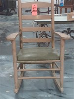 Wooden Ladder Back Rocking Chair