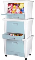 Pack Plastic Toy Storage Organizer Box with Side