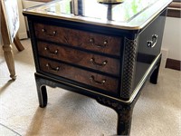 Drexel Et Cetera Lacquered Handpainted Side Table