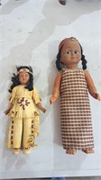 Native American dolls. Approximately 7 and 9