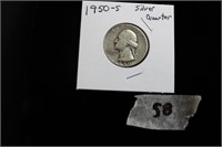1950 Silver Quarter - S