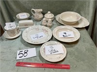 Flower Pottery Dish Set