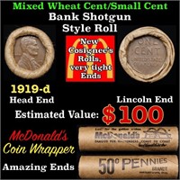 Lincoln Wheat Cent 1c Mixed Roll Orig Brandt McDon