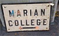 Marian College Vintage Reflective Metal Sign