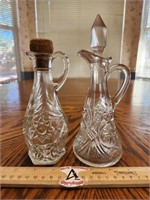 Vintage Crystal Clear Cut Glass Oil/Vinegar