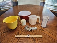 Assorted Kitchen Bowls And Measuring Cups