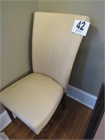 Cream Colored Linen Chair (Matches #32) (R1)
