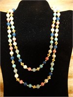 Signed Liz Claiborne 40" Beaded Necklace