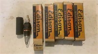 (5) Vintage NOS Edison D-72 Spark Plugs