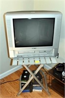 ORION TV DVD/VCR COMBO STAND, VHS TAPES