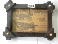 Old Farm Equipment Advertising in Frame