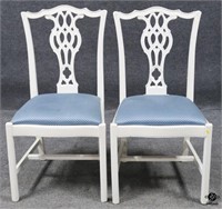 Pair of Painted Dining Chairs