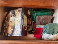 Drawer Contents, Candles, Christmas Décor