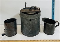 Vintage Sifter, Freezer & Measuring Cup