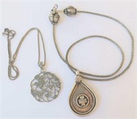 Two sterling silver necklaces