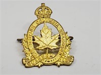 British Columbia Dragoons Cap Badge King's Crown