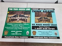 Lot of 2 Pennsylvania Game Comission Posters
