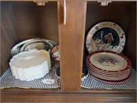 Contents of Drawer,Christmas Plates, Snack Plates,