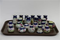 LOT OF HAND PAINTED SALT AND PEPPER SHAKERS