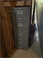 Vintage 3 drawer file cabinet with contents