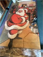2 Vintage Christmas posters large 70” x 35”