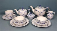 12pc. Royal Copenhagen Blue Fluted Tea Set