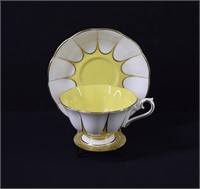 Royal Albert Yellow Sunburst Tea Cup & Saucer