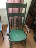 Decorated rocking chair