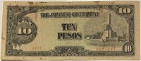 1943 Philippines 10 P. Japan Occp. Banknote