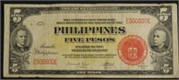 1941 US PHILIPPINES 5 PESOS VF