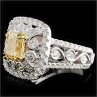 2.74ctw Fancy Diamond Ring in 18K Gold