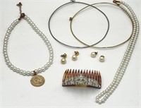 Vintage Pearl Costume Jewelry Lot