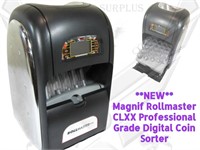 Rollmaster CLXX Digital Coin Sorter Counter MagNif