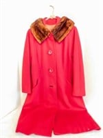 Women's Vintage Red Coat