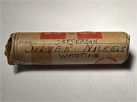 Jefferson Wartime Silver Nickels - Roll 40 Mixed