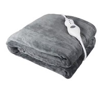 E5523 Grey Heated Throw Blanket, 50 in. x 60 in.